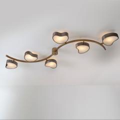  Gaspare Asaro Cuore N 6 Ceiling Light Satin Brass and Sand White Finish - 3502191