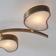  Gaspare Asaro Cuore N 6 Ceiling Light Satin Brass and Sand White Finish - 3502193