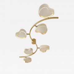  Gaspare Asaro Cuore N 6 Ceiling Light Satin Brass and Sand White Finish - 3505051