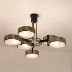  Gaspare Asaro Eclissi Ceiling Light by Gaspare Asaro Polished Nickel and Black Finish - 3492338