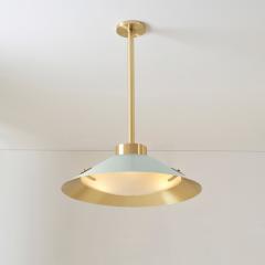  Gaspare Asaro Kono Pendant Satin Brass and Lerici Acqua - 3512359