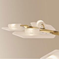  Gaspare Asaro Leaf Ceiling Light Satin Brass Finish - 3618695
