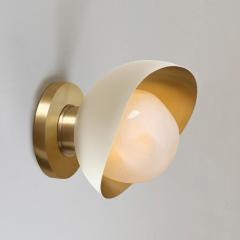  Gaspare Asaro Perla Mini Wall Light Sand White and Satin Brass Finish - 3512312