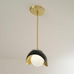  Gaspare Asaro Perla Pendant Black and Satin Brass - 3640687