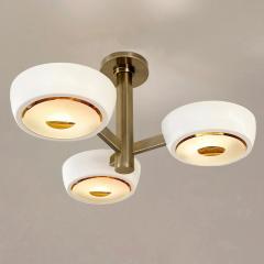  Gaspare Asaro Rose Piccolo Ceiling Light by Gaspare Asaro Rose Glass and Brass Finish - 3492398