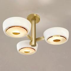  Gaspare Asaro Rose Piccolo Ceiling Light by Gaspare Asaro Rose Glass and Brass Finish - 3492402