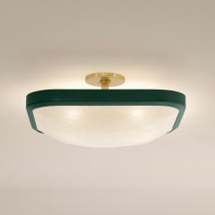  Gaspare Asaro Uno Square Ceiling Light Alpine Green and Satin Brass Finish - 3618623
