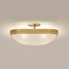  Gaspare Asaro Uno Square Ceiling Light Alpine Green and Satin Brass Finish - 3618634