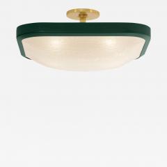  Gaspare Asaro Uno Square Ceiling Light Alpine Green and Satin Brass Finish - 3620029