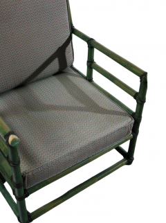  Gasparucci Italo 1960s Italo Gasparucci upholstered bamboo armchairs - 2979526