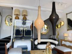  Gasparucci Italo Large Black Rattan Pendant Light by Gasparucci Italo 1980s - 2041475