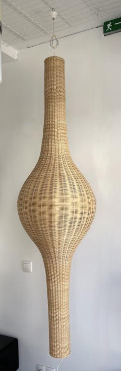  Gasparucci Italo Large Natural Rattan Pendant Light by Gasparucci Italo 1980s - 2041518