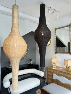  Gasparucci Italo Large Natural Rattan Pendant Light by Gasparucci Italo 1980s - 2041521