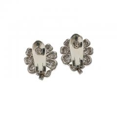  Gazdar Gazdar Mumbai Emerald and Diamond Flower Clip Earrings - 3525884