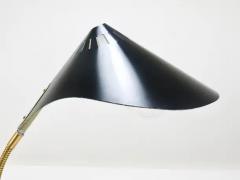  Gebr der Cosack 1950s Cosack Cobra Black Mid Century Brass Desk or Table Lamp Stilnovo Style - 4064890