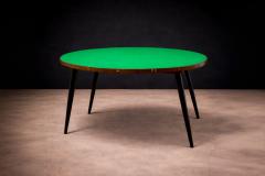  Gelli Ind stria de M veis Game Table in Wood Green Felt Gelli 1950s - 4546460