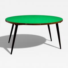  Gelli Ind stria de M veis Game Table in Wood Green Felt Gelli 1950s - 4547539