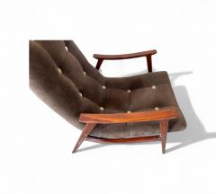  Gelli Ind stria de M veis Pair of Canoa Armchairs in Wood Fabric Gelli 1960s Lot 508 - 4335992