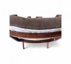 Gelli Ind stria de M veis Pair of Canoa Armchairs in Wood Fabric Gelli 1960s Lot 508 - 4336000