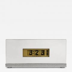  General Electric GE 1949 GE Telechron 8B22 Silver Plated Electric Desk Clock - 4731087