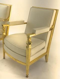  Genes Babut Genes Babut French 40s gorgeous pair of gold leaf chairs - 2778156