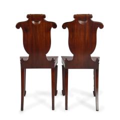  George Seddon Sons A pair of rare Regency mahogany hall chairs from the Bateson family - 3964969