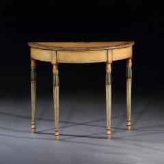  George Seddon Sons Painted Demi Lune Pier Table Likely by Seddon Sons and Sons and Shackleton - 4599421