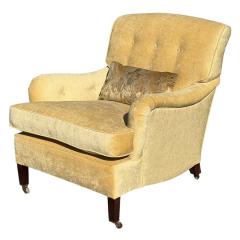 George Smith George Smith Beige Linen Upholstered Roll Arm Club Chair 1 of 2 - 4438071