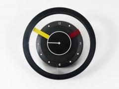  George Sowden Nathalie du Pasquier Postmodern Round Pop Art Desk or Table Clock Memphis Milano Style Italy 1990s - 4064866