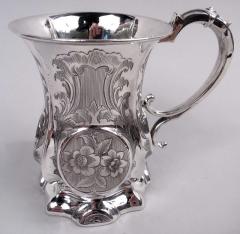  George Unite Antique English Victorian Classical Sterling Silver Baby Cup 1853 - 4147688