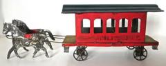  George W Brown Co American Tin Toy Trolley circa 1880 - 3142276