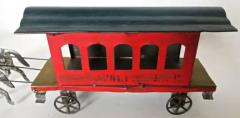  George W Brown Co American Tin Toy Trolley circa 1880 - 3142293