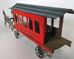  George W Brown Co American Tin Toy Trolley circa 1880 - 3142296