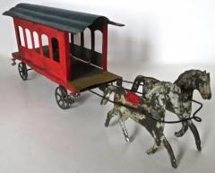  George W Brown Co American Tin Toy Trolley circa 1880 - 3142297