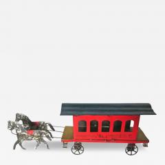  George W Brown Co American Tin Toy Trolley circa 1880 - 3143711