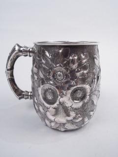  George W Shiebler Co Antique Shiebler Victorian Repousse Sterling Silver Baby Cup - 3765103