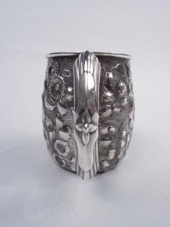  George W Shiebler Co Antique Shiebler Victorian Repousse Sterling Silver Baby Cup - 3765104