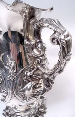  George W Shiebler Co Shiebler American Art Nouveau Sterling Silver Amphora Vase Wine Cooler - 4206188