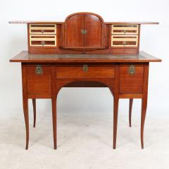  George Walton George Walton Arts Crafts Walnut Desk with Secret Drawers Heart Escutcheons - 4183086