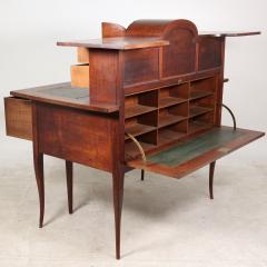 George Walton George Walton Arts Crafts Walnut Desk with Secret Drawers Heart Escutcheons - 4183089