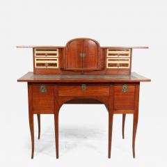  George Walton George Walton Arts Crafts Walnut Desk with Secret Drawers Heart Escutcheons - 4206019