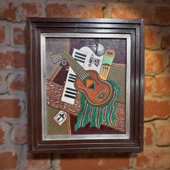  Georges Terzian Georges Terzian Cubism Expressionism Original Art Deco Style Painting - 4134564