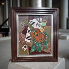  Georges Terzian Georges Terzian Cubism Expressionism Original Art Deco Style Painting - 4134576