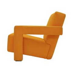  Gerrit Thomas Rietveld 20th Century Thomas Rietveld Orange Wool Fabric Pair Of Utrecht Armchairs 1935 - 4573053