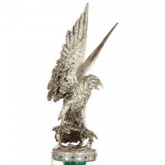  Giaconi Gioli Modern Italian silver diamond and malachite eagle model by Giaconi Gioli - 4247661