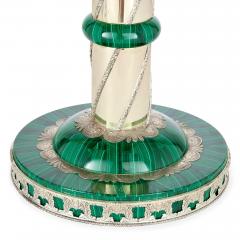  Giaconi Gioli Modern Italian silver diamond and malachite eagle model by Giaconi Gioli - 4247665