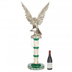  Giaconi Gioli Modern Italian silver diamond and malachite eagle model by Giaconi Gioli - 4247670