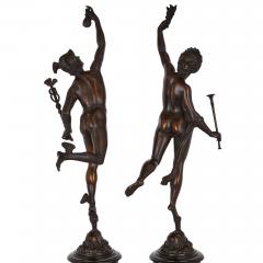  Giambologna Pair of patinated bronze figures of Mercury and Fortuna after Giambologna - 3056104