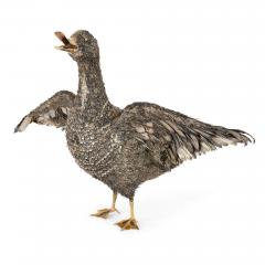  Gianmaria Buccellati Italian Silver Furry Duck Sculpture by Buccellati - 4708007