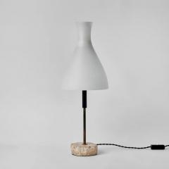  Gilardi Barzaghi 1950s Gilardi Barzaghi Glass and Marble Table Lamp in the Manner of Arredoluce - 2570705